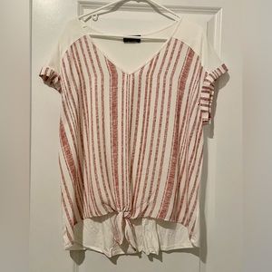 Shirt, red/white/XL